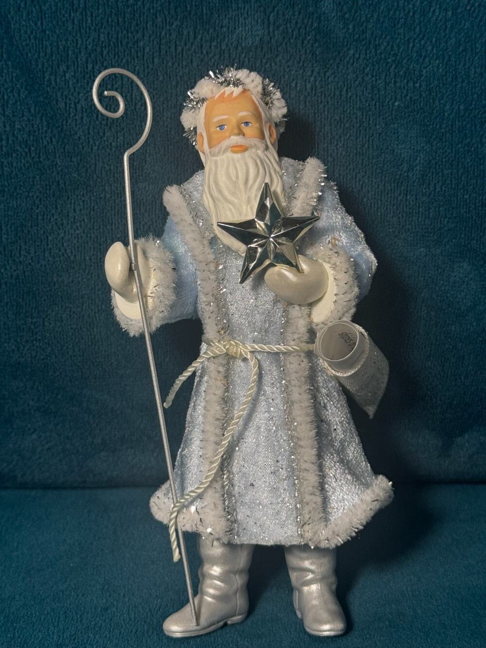 Hallmark 2012 Father Christmas w/Staff White Silver Fur Star 9th Series - No box